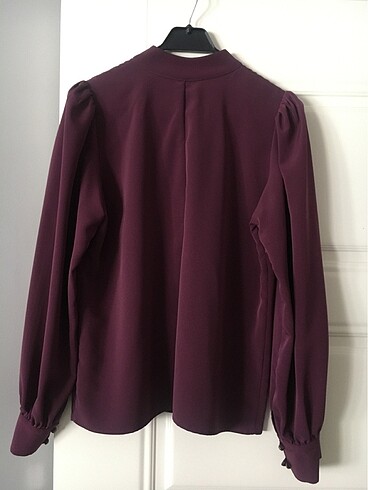 44 Beden bordo Renk Krep bluz