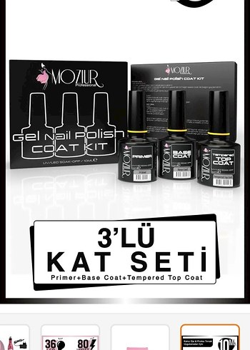  Beden Renk 36 LED UV Lamba ve Manikür Seti