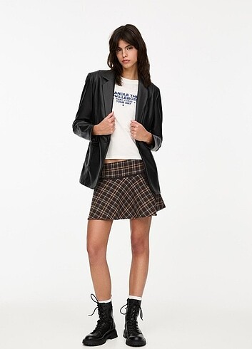 Pulland bear deri blazer
