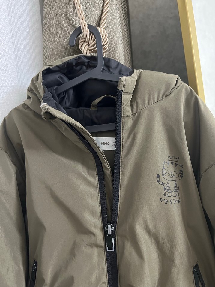 Baskılı Düğmeli Erkek Çocuk Mont - Görsel 2