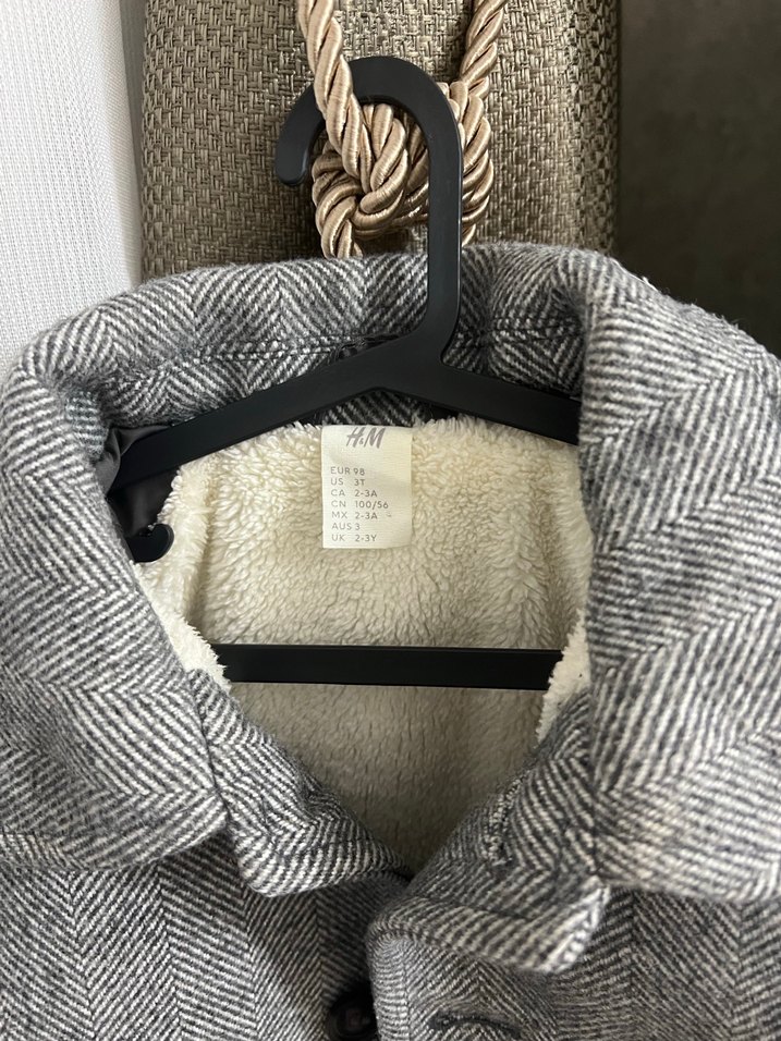 Gri Erkek Çocuk Yün Kaban - Görsel 3