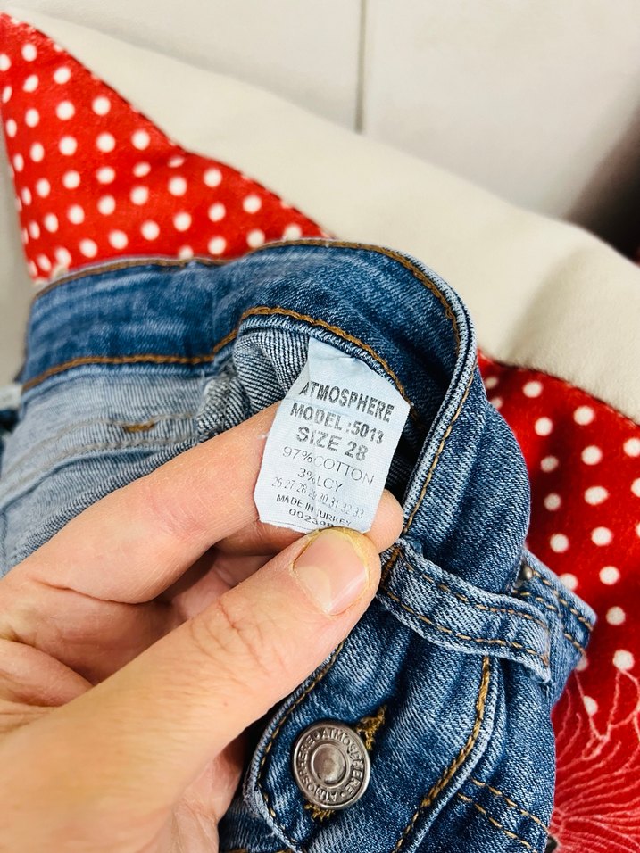 Kadın Mavi Denim Regular Fit Kot Pantolon - Görsel 3
