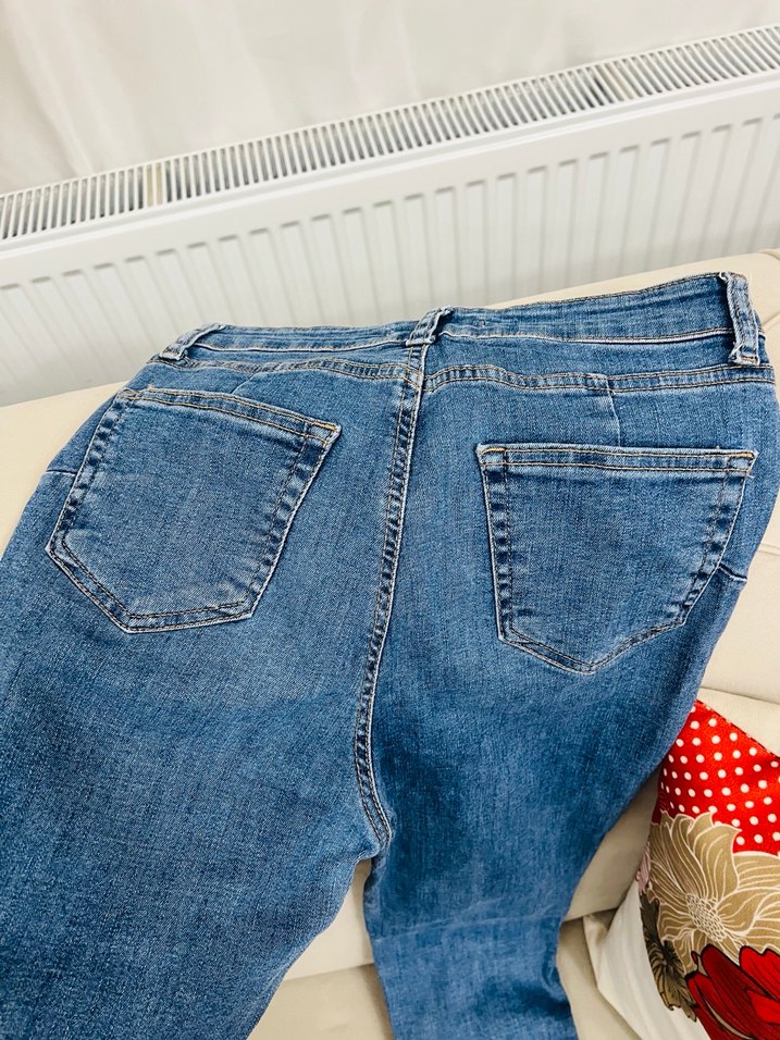 Kadın Mavi Denim Regular Fit Kot Pantolon - Görsel 4