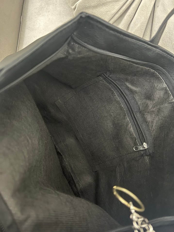 Siyah Deri Kadın Omuz Çantası - Görsel 3