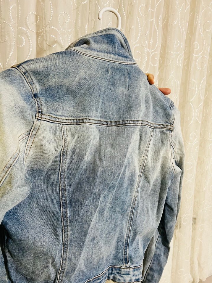 Zara Batik Desenli Kadın kot Ceket - Görsel 3