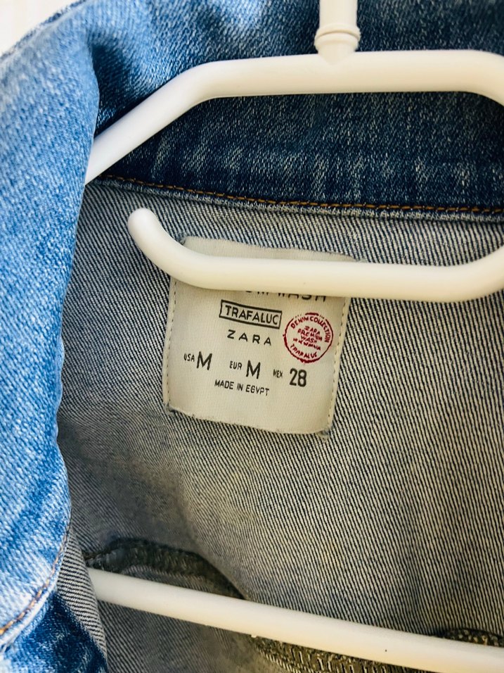 Zara Batik Desenli Kadın kot Ceket - Görsel 2