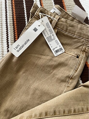 38 Beden camel Renk Kot pantolon