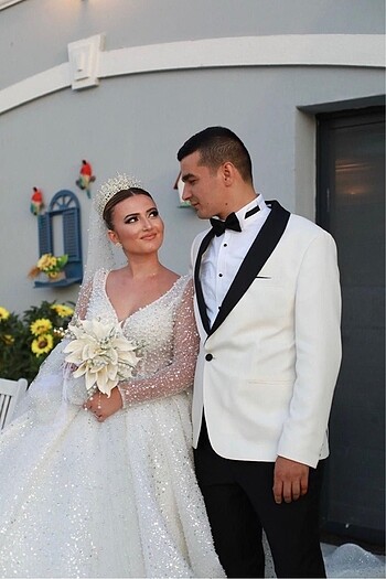 s Beden beyaz Renk Prenses gelinlik