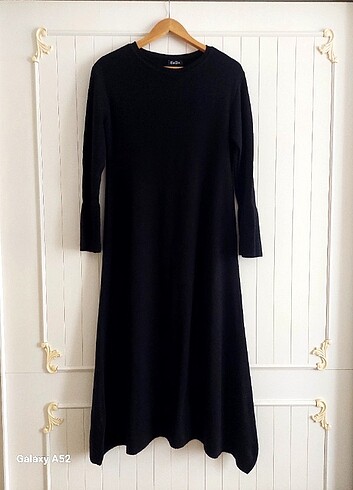 40 Beden siyah Renk Yeni tam boy elbise triko siyah 