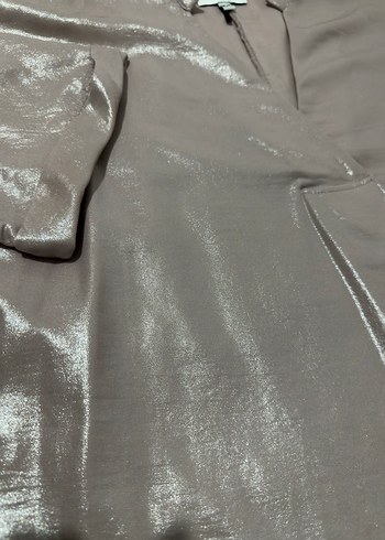 Bej V Yaka Salaş Kadın Gömlek - Görsel 4