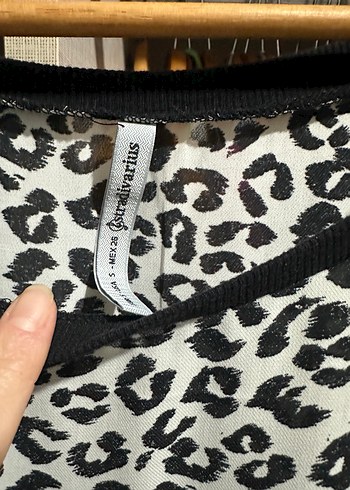 Leopar Desenli Uzun Kollu Kadın Bluz - Görsel 2