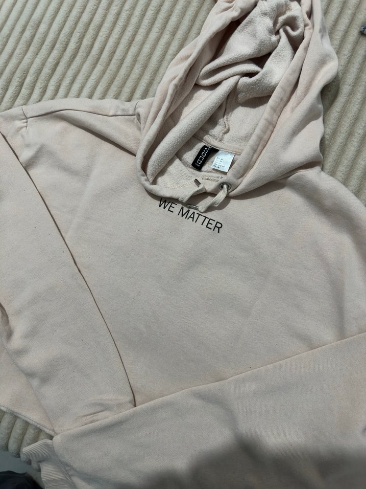 Bej Kapüşonlu Uzun Kollu Kadın Sweatshirt - Görsel 3