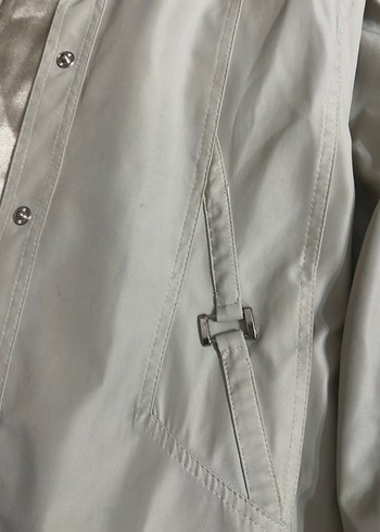 Bej Midi Düğmeli Kadın Trençkot - Görsel 3