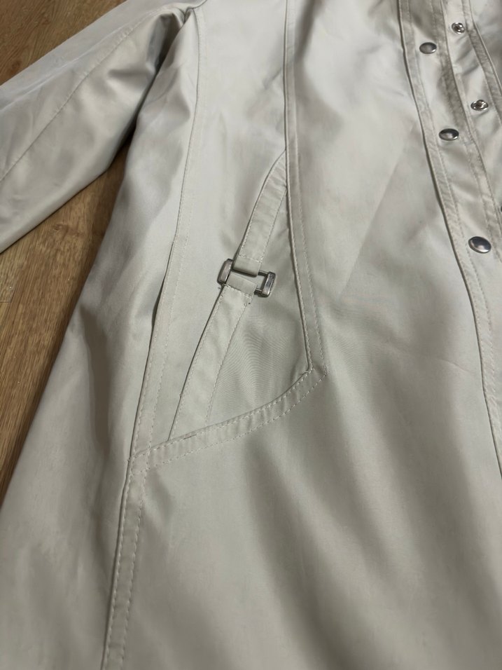 Bej Midi Düğmeli Kadın Trençkot - Görsel 5