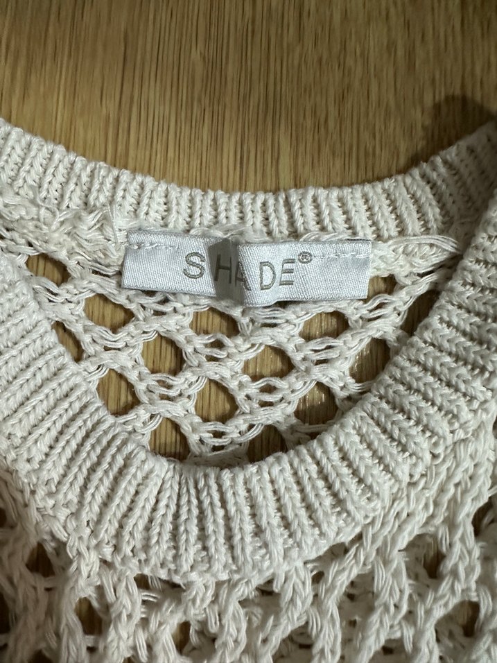 Beyaz Örme Bohem Uzun Kadın Elbise - Görsel 3