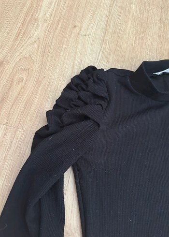 Uzun Kollu Siyah Midi Elbise - Görsel 2