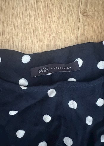 Lacivert Puantiyeli Hamile Bluzu - Görsel 3