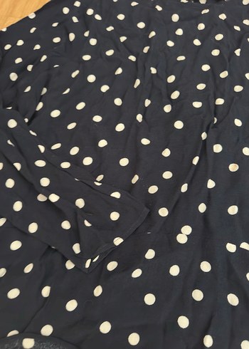 Lacivert Puantiyeli Hamile Bluzu - Görsel 2