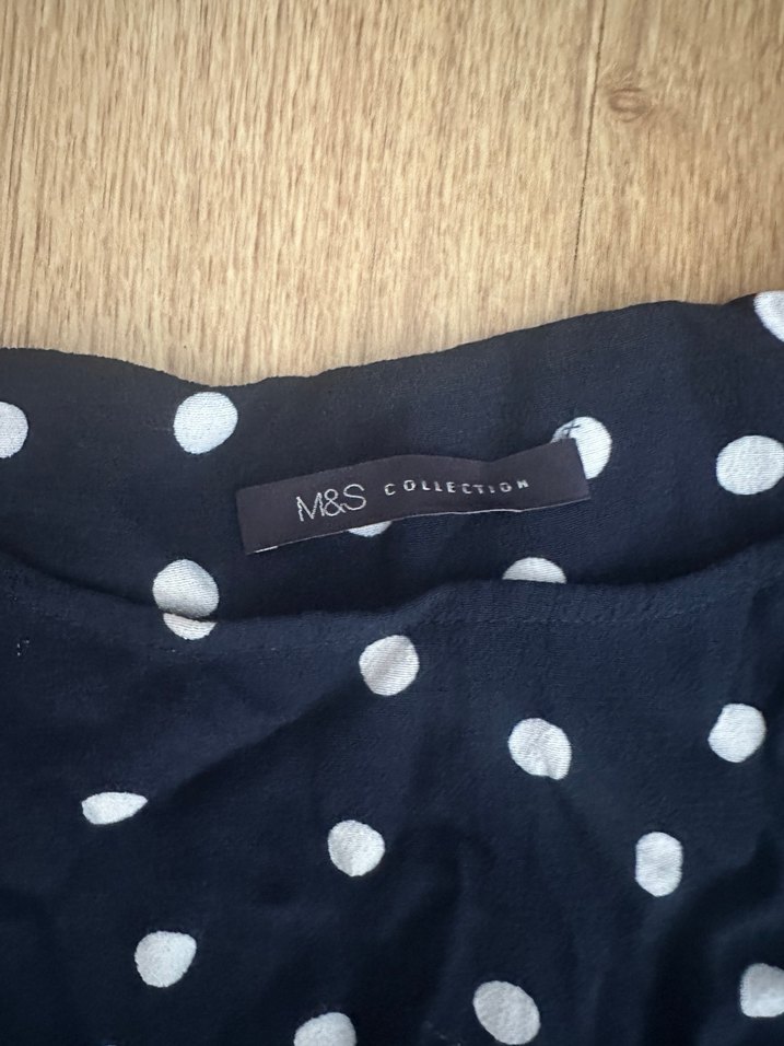 Lacivert Puantiyeli Hamile Bluzu - Görsel 3