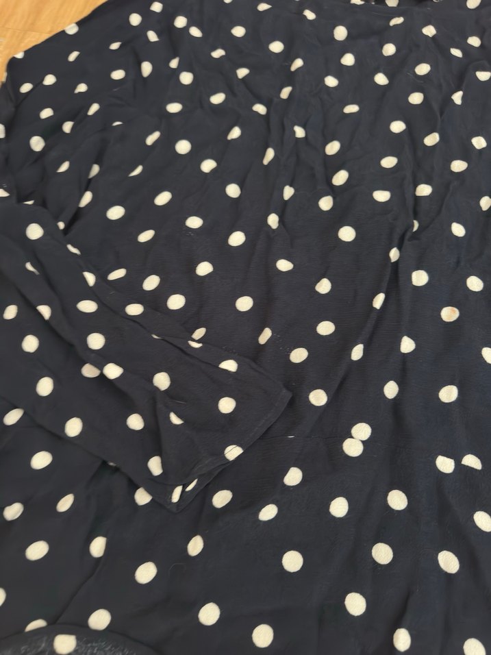 Lacivert Puantiyeli Hamile Bluzu - Görsel 2