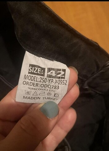 42 Beden Füme kot pantolon