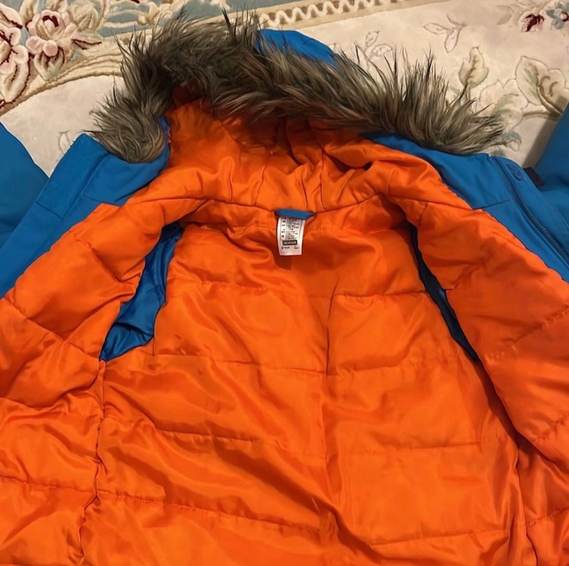 Erkek Çocuk Mavi Kürklü Mont - Görsel 2