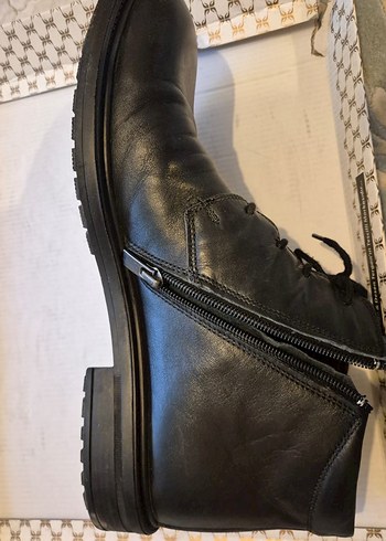 Deri Fermuarlı Erkek Biker Bot - Görsel 3