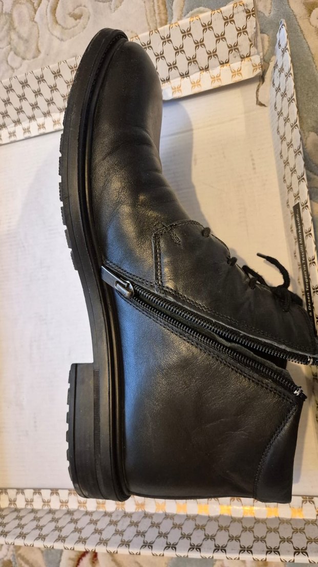 Deri Fermuarlı Erkek Biker Bot - Görsel 3