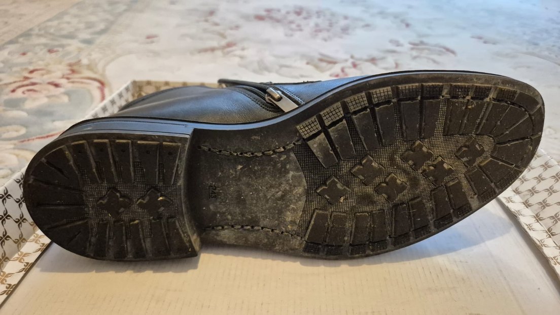 Deri Fermuarlı Erkek Biker Bot - Görsel 5