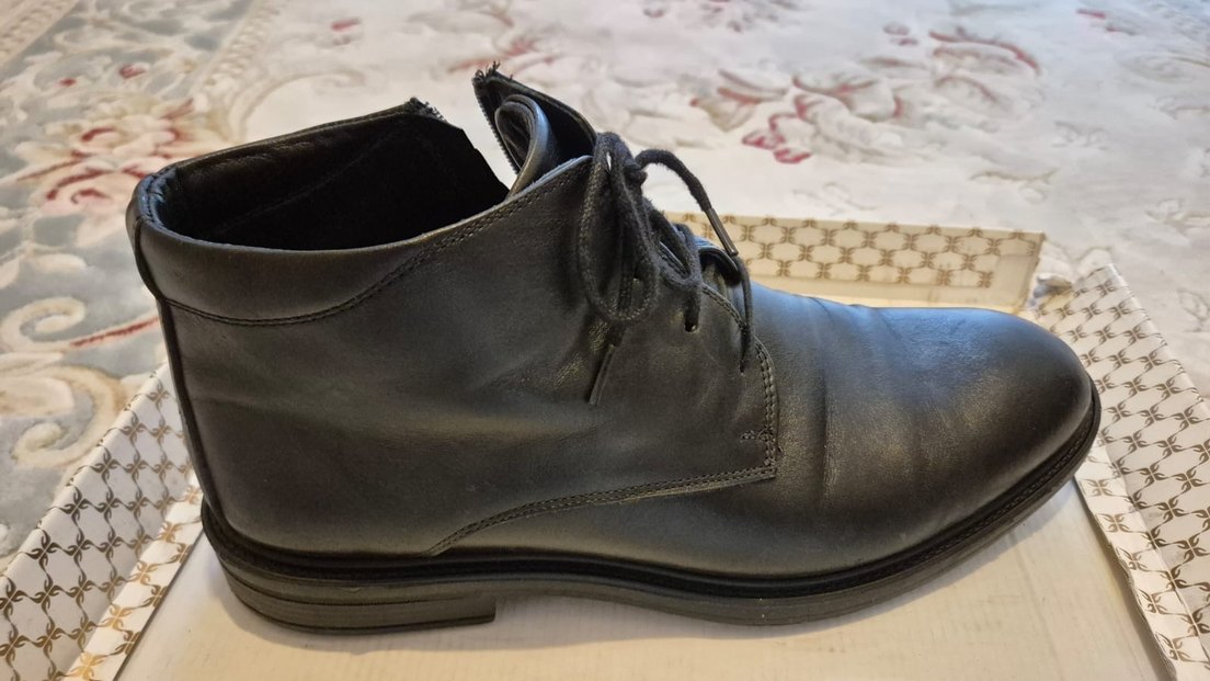 Deri Fermuarlı Erkek Biker Bot - Görsel 2