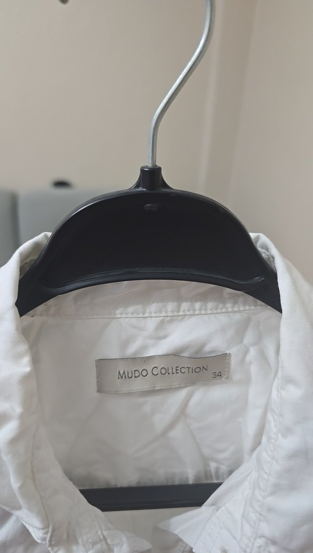 Kadın Beyaz Pamuklu Uzun Kollu Gömlek - Görsel 2