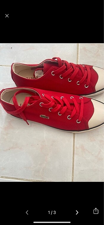 Orjinal Lacoste ayakkabı temiz ve az kullanıldı