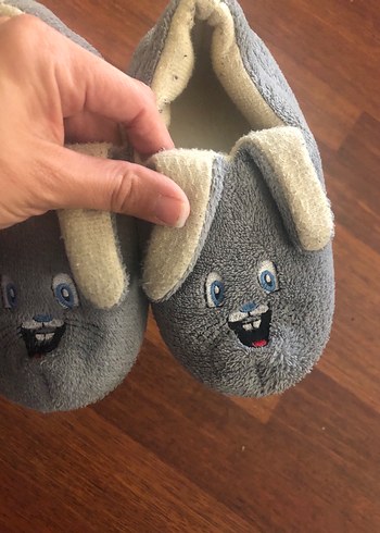 Çocuk Gri Nakışlı Sıcak Pandüf - Görsel 2