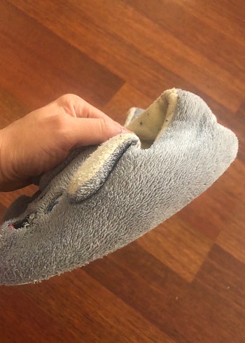 Çocuk Gri Nakışlı Sıcak Pandüf - Görsel 3