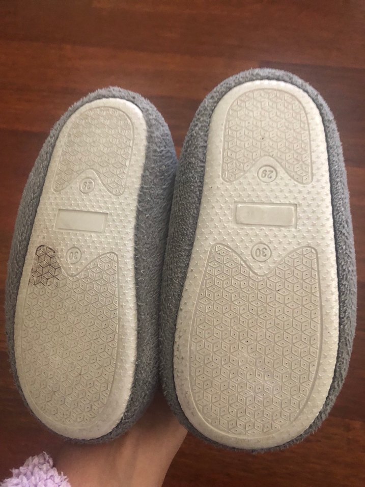 Çocuk Gri Nakışlı Sıcak Pandüf - Görsel 4