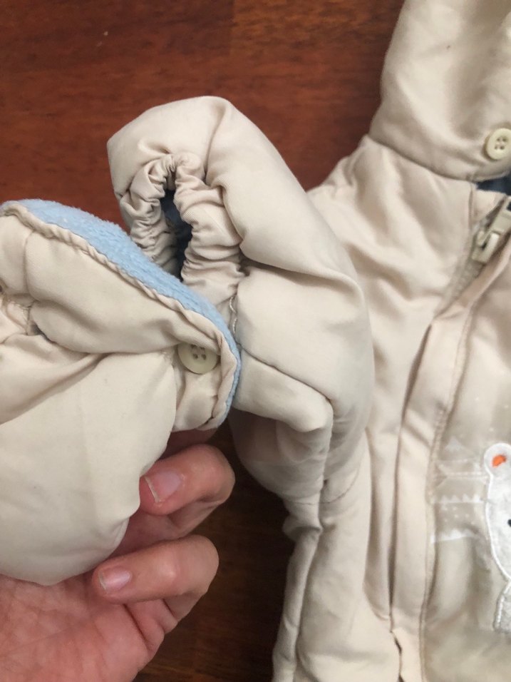 Kız Bebek Beyaz Kapüşonlu Tulum - Görsel 3