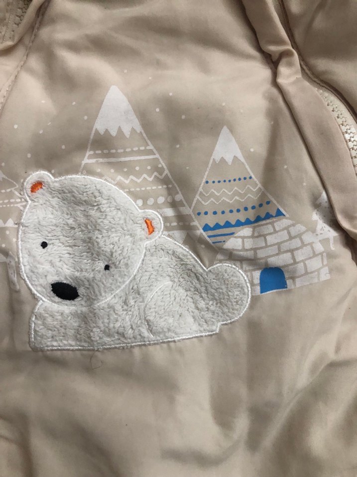 Kız Bebek Beyaz Kapüşonlu Tulum - Görsel 2