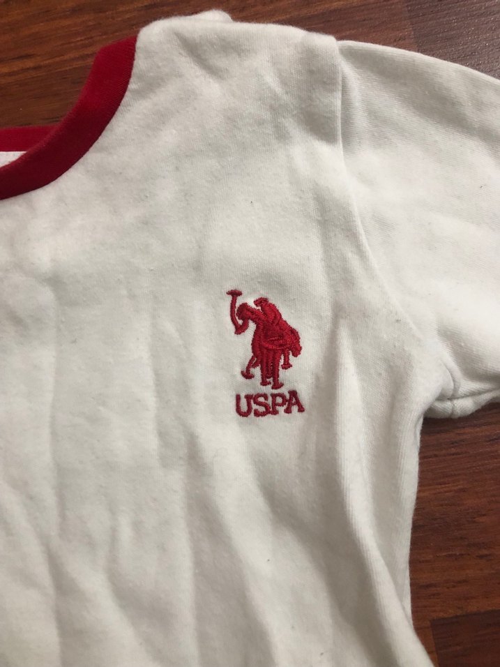 Kırmızı Detaylı Beyaz Çocuk Uzun Kollu Tişört - Görsel 2