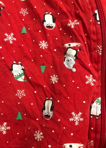 Kızaklı Bebek uyku Tulumu Kırmızı - Görsel 2