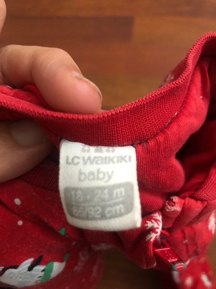 Kızaklı Bebek uyku Tulumu Kırmızı - Görsel 3