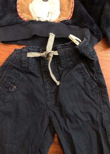 Kürklü Kapüşonlu Ayıcık Desenli Bebek Takımı - Görsel 2