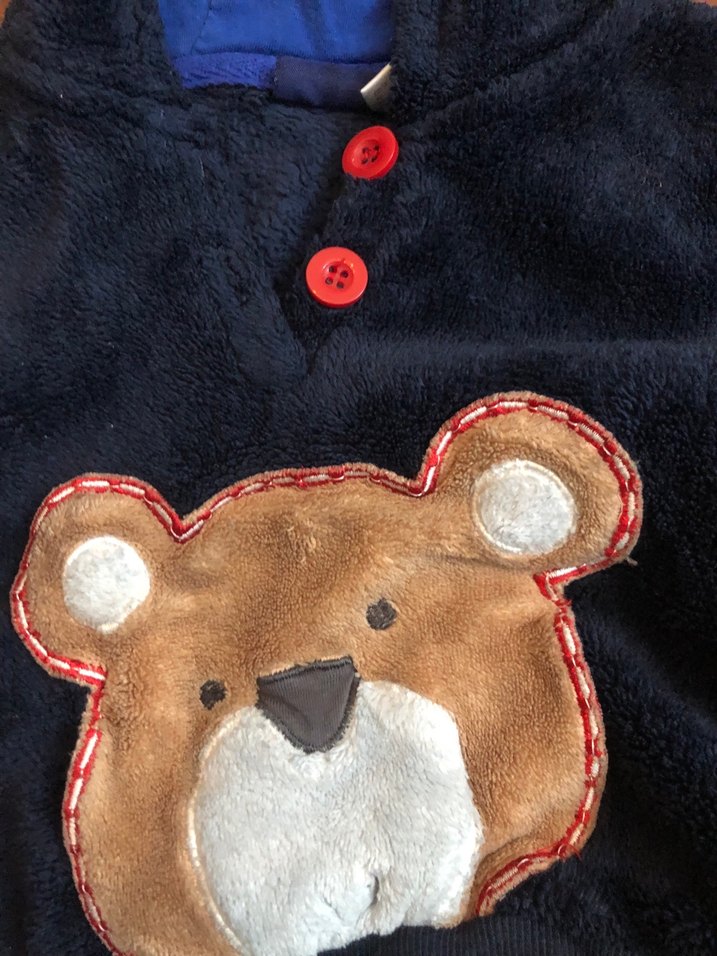 Kürklü Kapüşonlu Ayıcık Desenli Bebek Takımı - Görsel 4