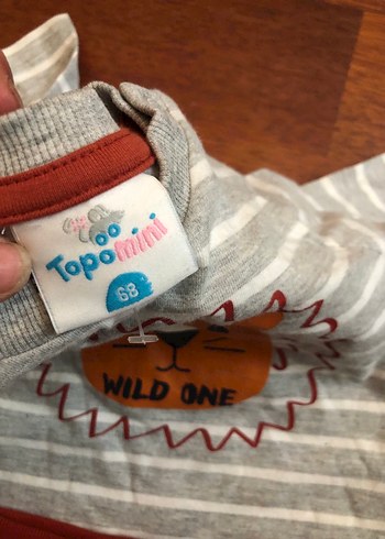 Uzun Kollu Aslan Baskılı Bebek Takımı - Görsel 4