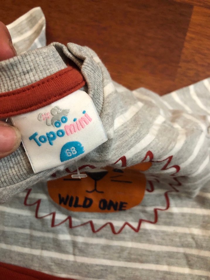 Uzun Kollu Aslan Baskılı Bebek Takımı - Görsel 4