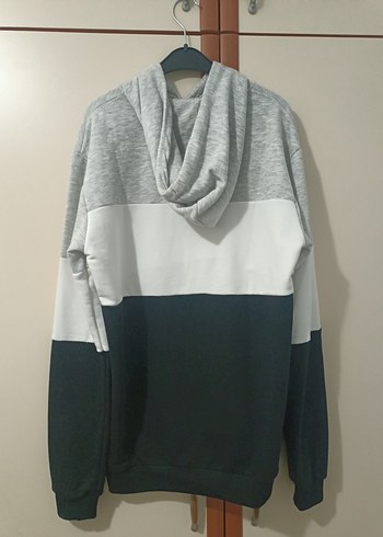 Fila Baskılı Gri Siyah Medium Kapüşonlu Sweatshirt - Görsel 2