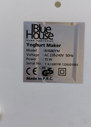 Blue House Blue house yoğurt yapma makinesi