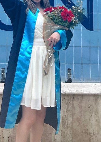 Kırık Beyaz Drapeli Mini Bohem Elbise - Görsel 3