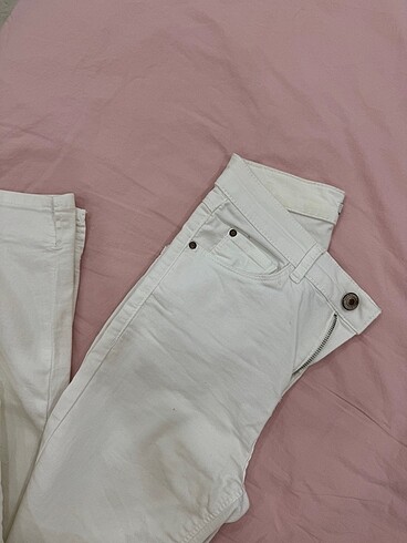 Skinny Jeans Beyaz Kot - Görsel 3