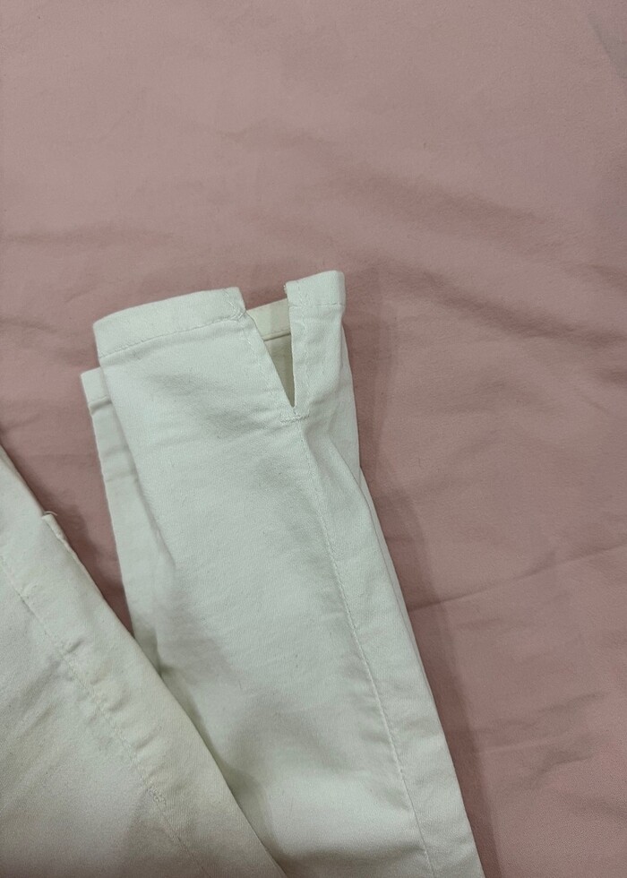 Skinny Jeans Beyaz Kot - Görsel 2