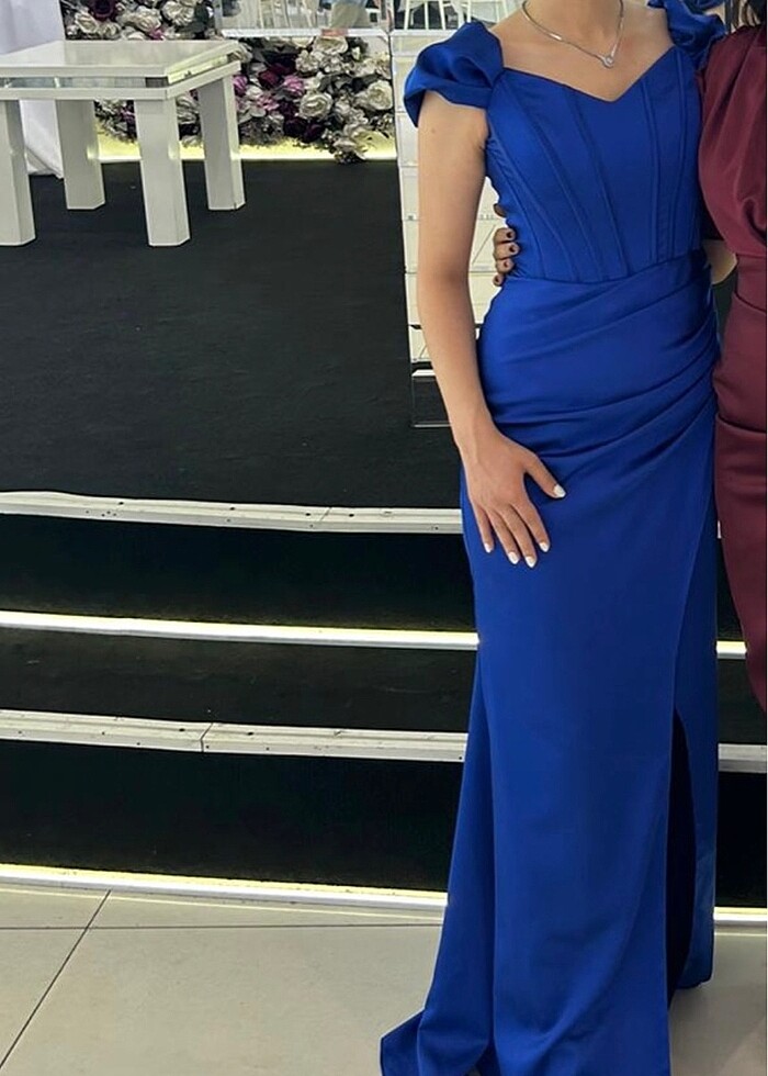 Lacivert Abiye Elbise - Görsel 2